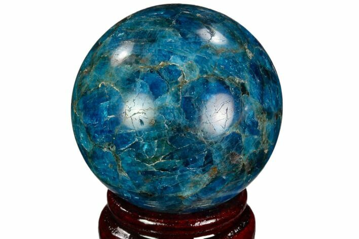 Bright Blue Apatite Sphere - Madagascar #121846